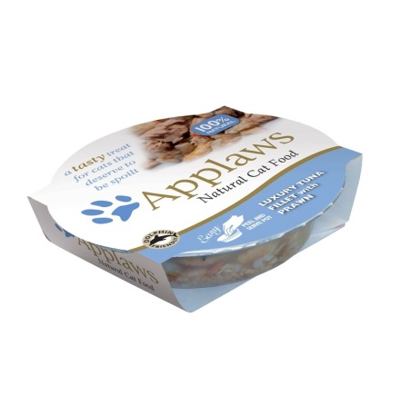 Applaws Easy Peel Pot, Tuna Fillet with Prawn, 10 x 60 gr.