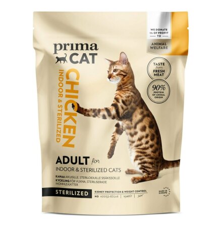 - PrimaCat Adult Sterilized Kyckling, 1,4 kg. -