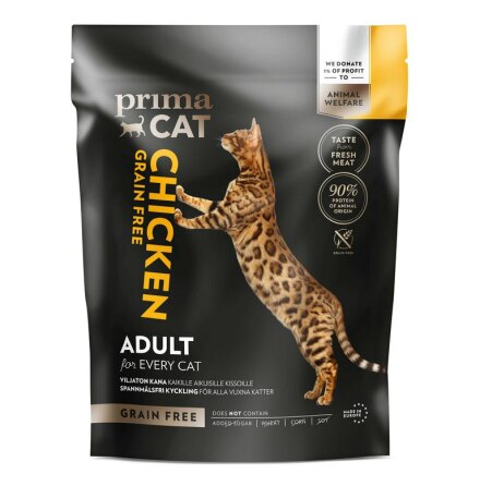 - PrimaCat Adult GrainFree Kyckling, 1,4 kg. -