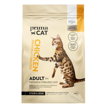 - PrimaCat Adult Sterilized Kyckling, 4 kg. -