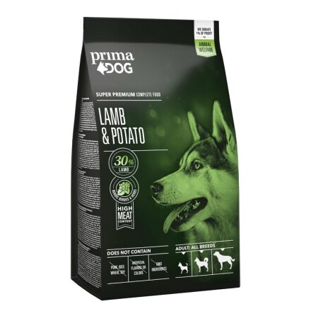 - PrimaDog Adult All Breed Lamm &amp; potatis, 2 kg. -