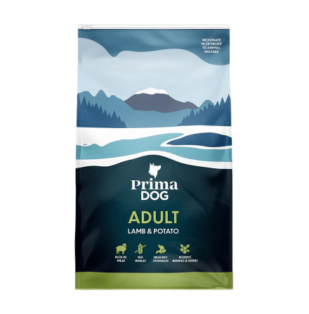- PrimaDog Adult Lamm &amp; Potatis, 3 kg. -