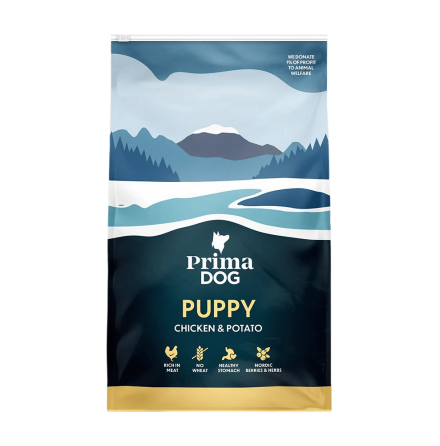 - PrimaDog Puppy Kyckling &amp; Potatis, 3 kg. -
