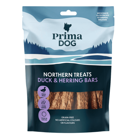 - PrimaDog Rough Northern Treats Bars Anka &amp; Str�mming, 150 gr. -