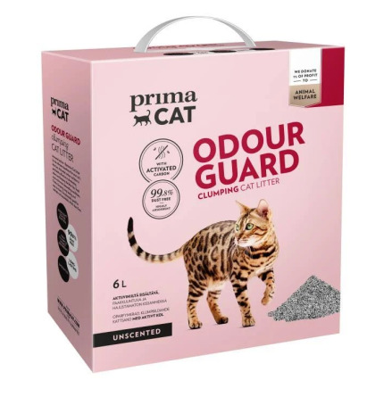 - PrimaCat Odour Guard Unscented Kattsand, 6L -